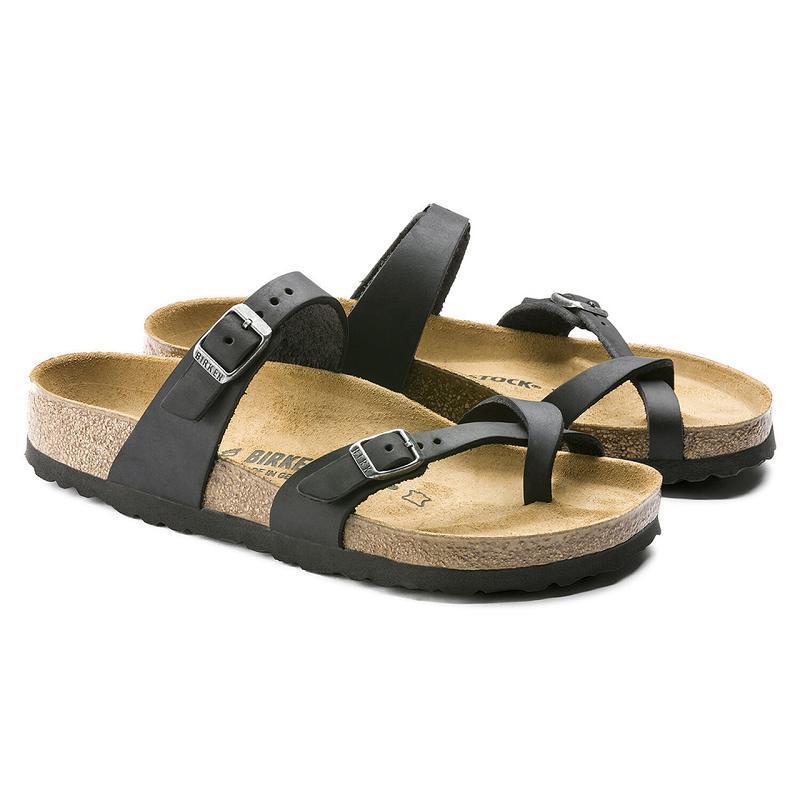 Birkenstock Oiled Læder Mayari Dame Sort | DK 396UZG